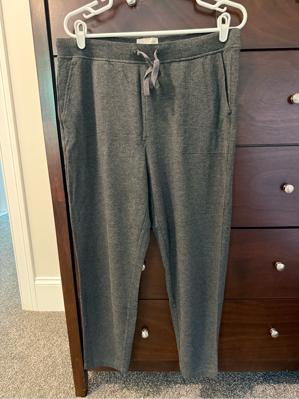 Lou & Grey for Loft Cozy Drawstring Womens Gray Jogger Pants